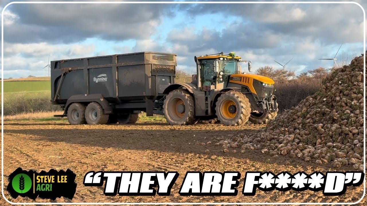 Замерзшая земля, большая свекла, долгий медленный ход, и тормоза на 8R370 не работают!