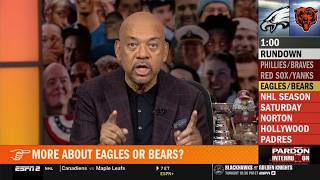 Pardon the Interruption | Wilbon STUNNED by Bears’ Rout! Keenum DELIVERS 3 TDs as Eagles FALL APART!