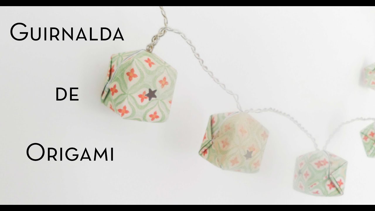 Cómo hacer una guirnalda de origami CON P DE PAPEL YouTube