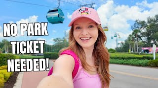 Disney Day WITHOUT a Park Ticket! Disney Skyliner Resort Hopping at Walt Disney World & Iphone 17