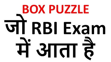 BOX Puzzle for SBI Clerk Pre 2020 | Box Puzzle