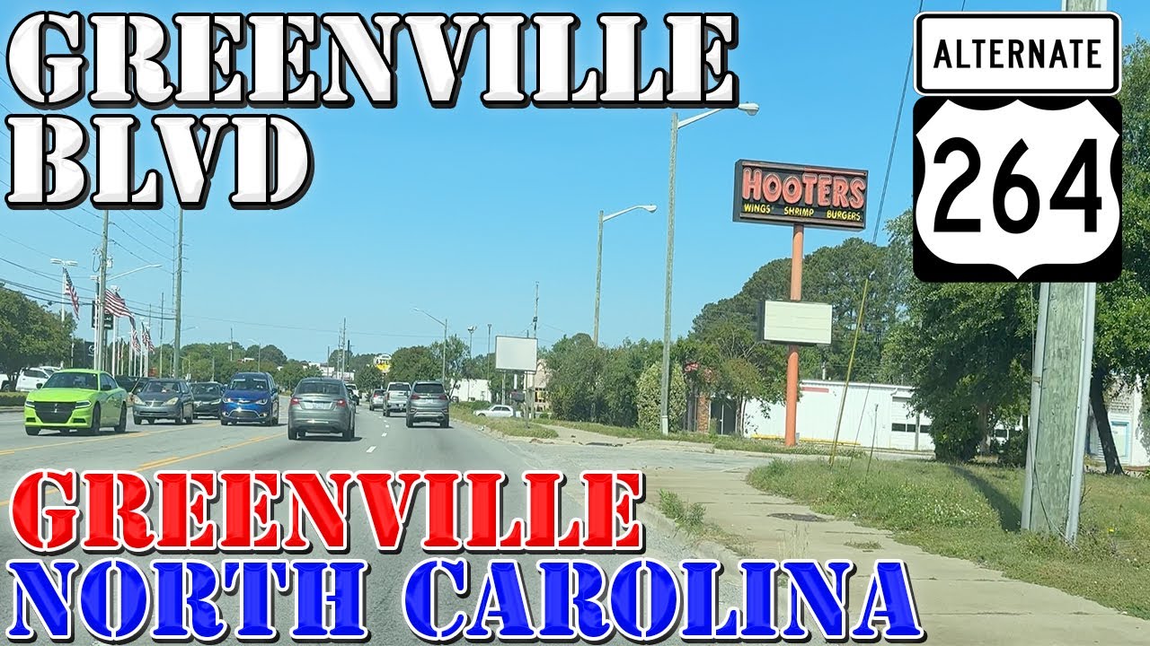 US 264 Alt West - Greenville Blvd - Greenville - North Carolina - 4K Highway Drive