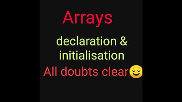 Arrays| Declaration & initialization| C++ DS & Algo