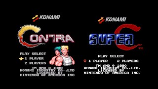 Contra / Super C (NES) - UNCUT 4K 2-in-1 Walkthrough