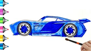 How to Draw Jackson Storm from Disney Pixar Cars | McQueen Cars drawing #drawing