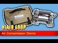 Viair 400P air compressor on a Jeep Wrangler with 35's, demonstration