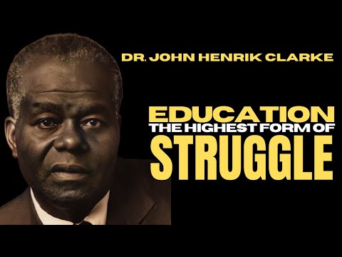 Still frame from the recording: Dr. John Henrik Clarke: Education - The Highest Form of Struggle Lecture