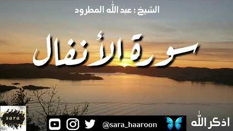 سورة الأنفال بصوت الشيخ عبد الله المطرود بجودة عالية (8)