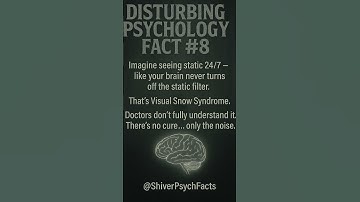 Disturbing Psychology Fact #8 – Visual Snow Syndrome #disturbingfacts  #creepyfacts #darkmindfacts
