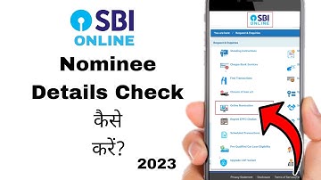 SBI Netbanking me Nominee Details Kaise Dekhe 2023 | How to Check Nominee Details in SBI Online