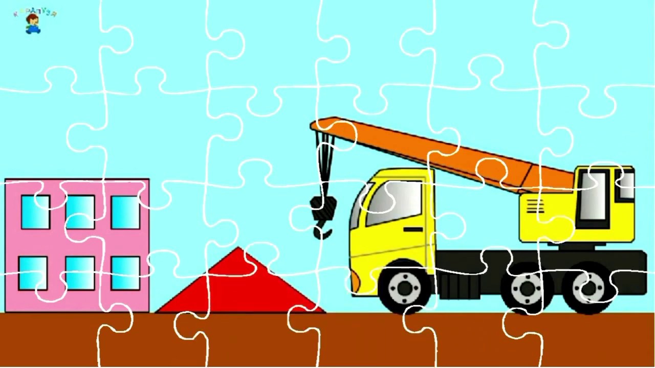 Мультик про грузовики. Автокран и Дорожный каток. Машины для детей ...