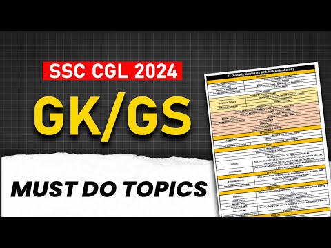 What to Study in GK in Last Few Days ? | SSC CGL 2024 |  Simplicrack