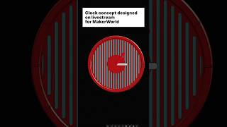Two Tone 3d printed wall clock designed in #plasticity