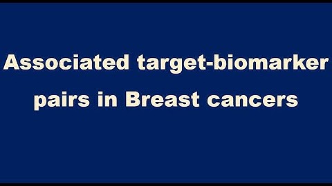 Q-omics example analysis: Associated target-biomarker pairs in Breast cancers