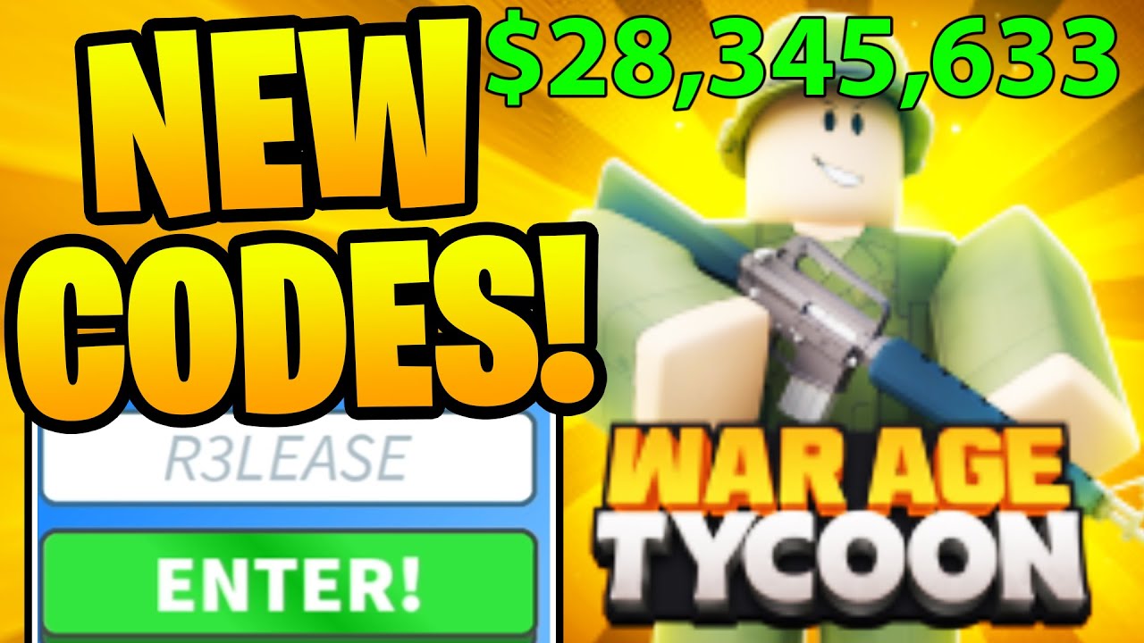 War Tycoon codes (November 2023) - free guns, cash, and upgrades