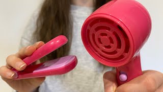 ASMR Styling your hair | hair brushing | hair straightening | lo-fi | no talking | blow dry