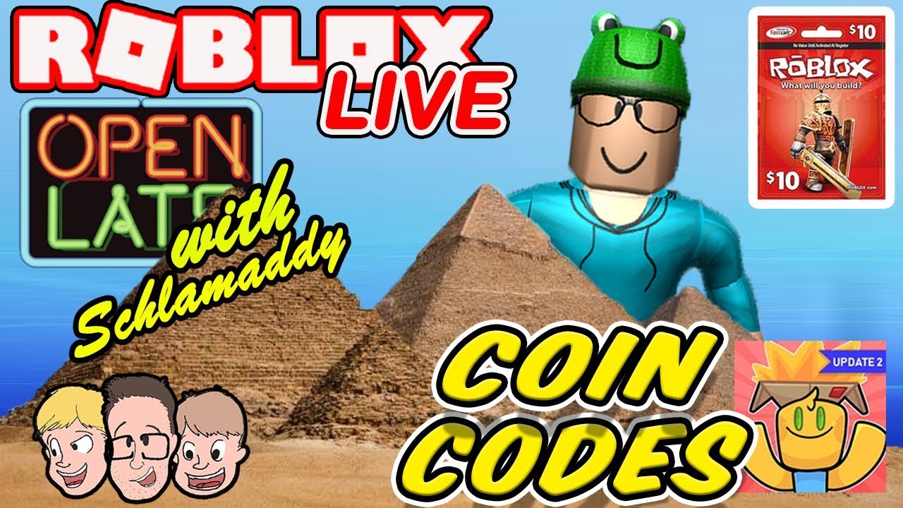 new-pyramid-paradise-unboxing-simulator-coin-codes-weekly-robux-giveaway-roblox-live-youtube