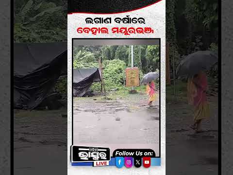 ଲଗାଣ ବର୍ଷାରେ ବେହାଲ ମୟୁରଭଞ୍ଜ... #heavyrain #baripada #odishanews #odishabhaskar