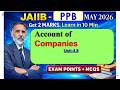 type of Companies and account opening JAIIB-PPB May 26Get 2 Marks in 10 Min Exam MCQs #S167