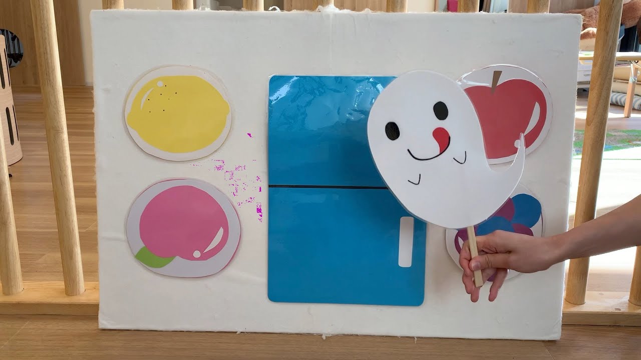 まこち様オーダー品くいしんぼうおばけ　こぶたがみちをパペット くいしんぼうおばけ♪ラミネートシアター 保育教材 - YouTube