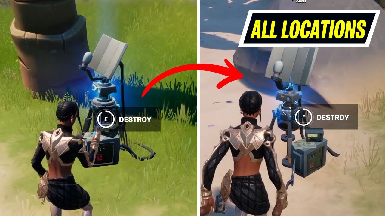 Destroy signal Jammers in a Single Match Fortnite Locations YouTube