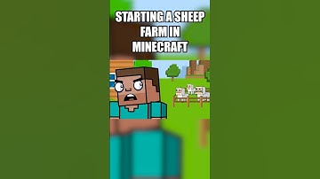 starting a sheep farm in minecraft! #shorts #minecraft