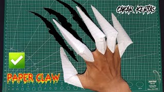 how to make paper claw cara membuat cakar dari kertas