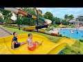 Main perosotan besar dan berenang yuk sama harper  playground waterpark untuk anak
