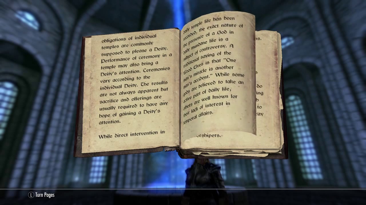 Skyrim Book Reading 9 Gods and Worship YouTube