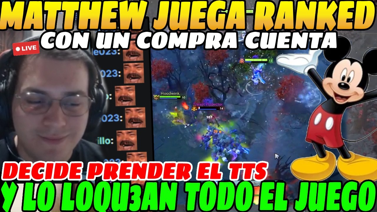 😲Matthew DECIDE  RANKEAR despues de 2 SEMANAS y ACTIVA el TTS😲| SUBS lo LOQU3AN toda la PARTIDA😲