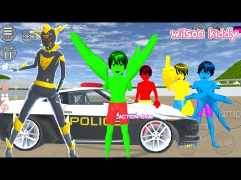 Polisi Sakura Raksasa VS Raja Alien Ultraman 😱😲 | Sakura Simulator | Game Wilson Kiddy