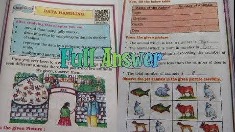 || 3rd STD maths || chapter -11 Data handling|| full answer