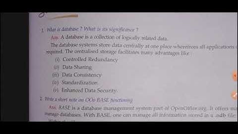 Class X Unit  3 Database Management System Session 1 Introducing Databases (Q/A)