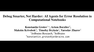 [QA] Debug Smarter, Not Harder: AI Agents for Error Resolution in Computational Notebooks