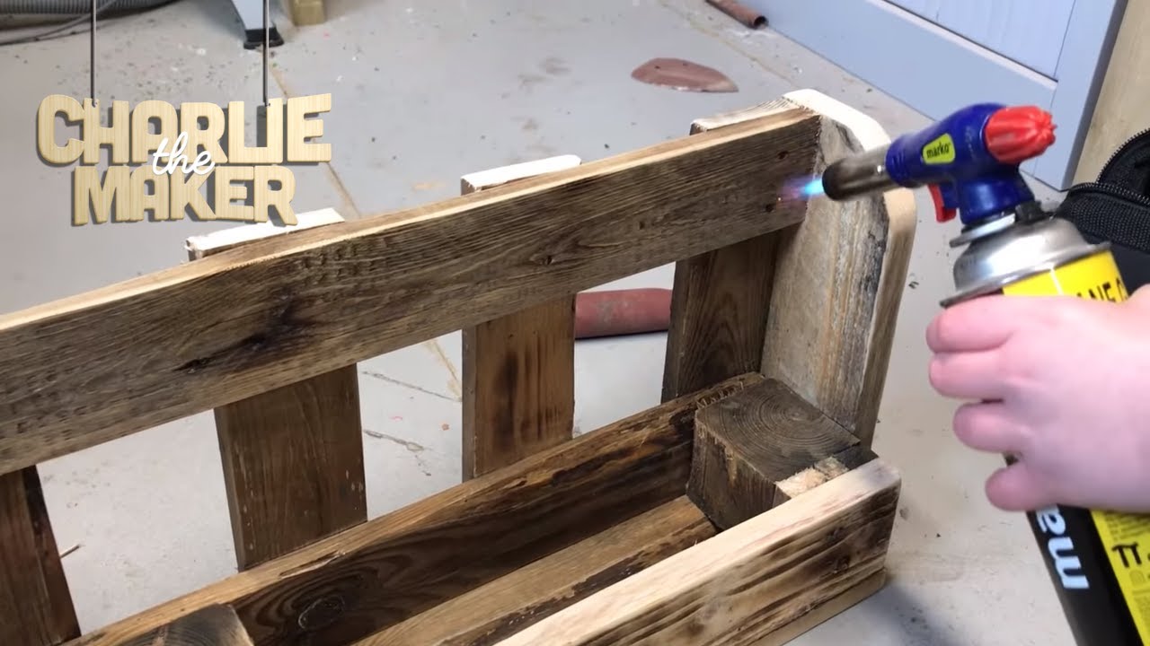 Making A Pallet Wood Bookshelf Using Old Pallets Youtube