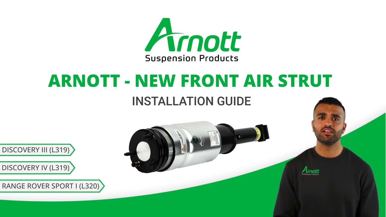 Arnott new front air strut installation video for Land Rover Discovery 3/4 & Range Rover Sport
