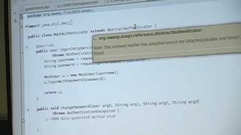 OWASP FROC 2010: Solving Real World Problems with an Enterprise Security API 3/4