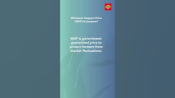 Minimum Support Price (MSP) Simplified #shorts #upsc