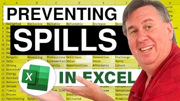 Excel - Prevent Excel Cell Spills: Quick & Easy Method to Keep Values in One Column - Episode 677