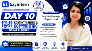 Day 10: Email & WhatsApp Copy in Hindi | EzyIntern UGC Internship Program
