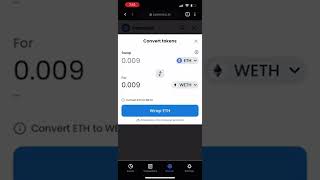 How to Wrap Ethereum on OpenSea using Coinbase Wallet App on Mobile Phone screenshot 5