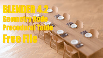 FREE Procedural Dining Table & Chairs! (Blender Geometry Nodes Showcase + .blend File)