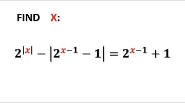 Solve exponential equation with absolute values. Easy!