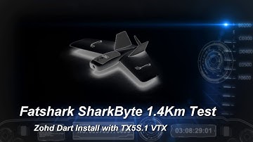 Fatshark Sharkbyte 1.4Km Test on Zohd Dart - 200mw