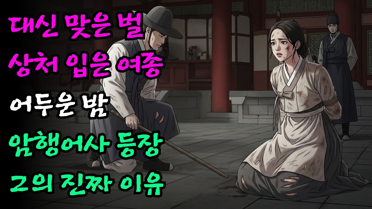 아가씨 대신 관아에 끌려가 곤장을 맞은 여종, 그날 밤 몰래 찾아온 암행어사가 상처에 약을 발라준 이유 | 야담 옛날이야기 민담 설화 조선야사 오디오북