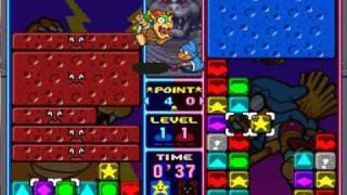 Tetris attack Me vs Lv 7 Com on level 1