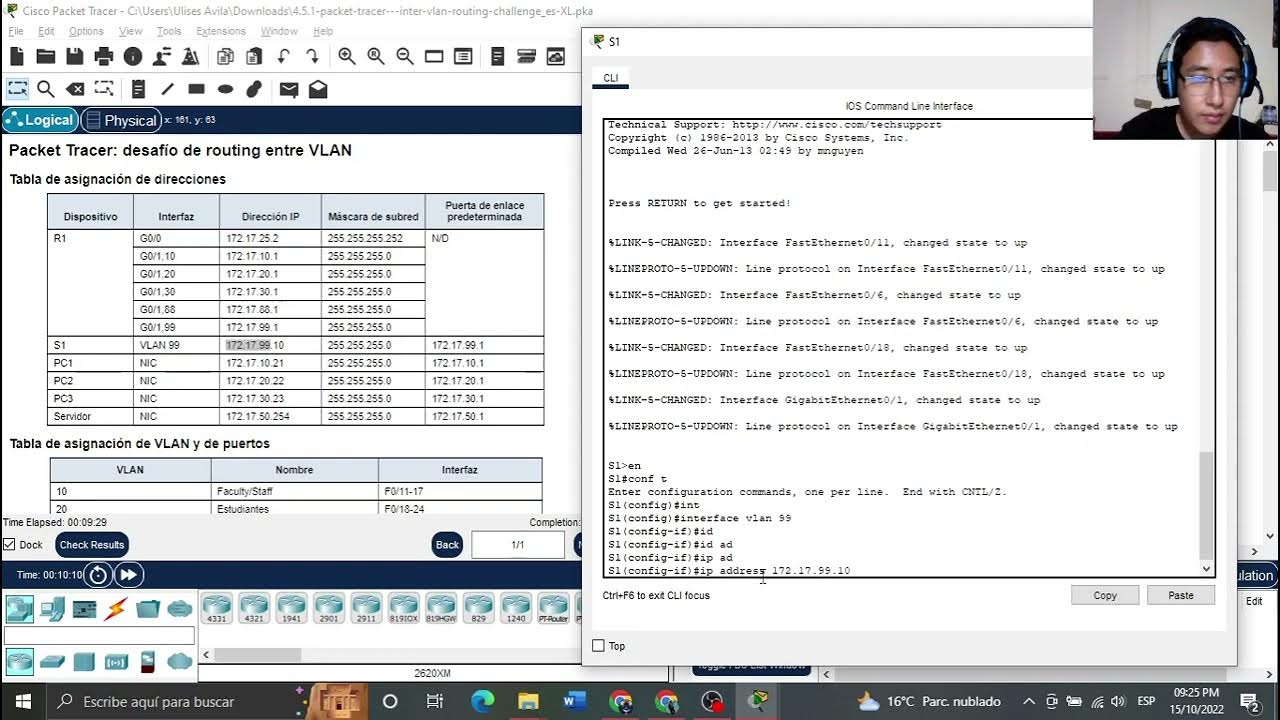 Packet tracer 4 5 1 inter vlan routing challenge youtube