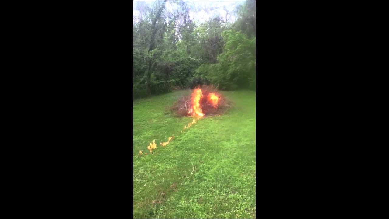 Gas trail fire YouTube