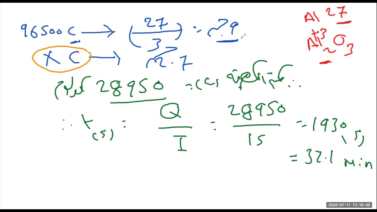 أهم مسائل الباب الرابع - الكيمياء الكهربية -مراجعة ليلة الامتحان-  السيد الشربيني
