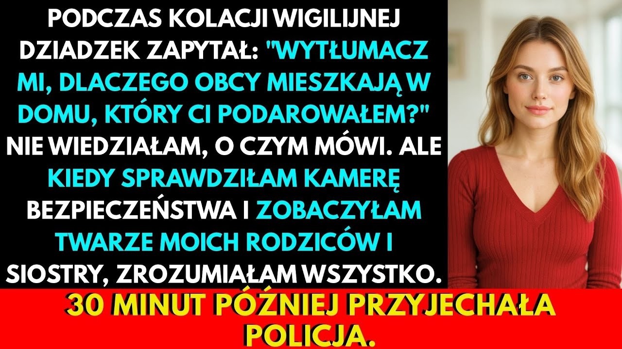 Wigilijna kolacja zaczęła się jak zwykle – ojciec z kieliszkiem szampana, mama w nowej sukni, siostra chwaląca się pierścionkiem. A potem mój dziadek Franciszek, który zawsze milczał przy stole,...
